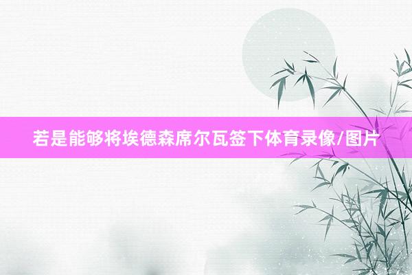 若是能够将埃德森席尔瓦签下体育录像/图片