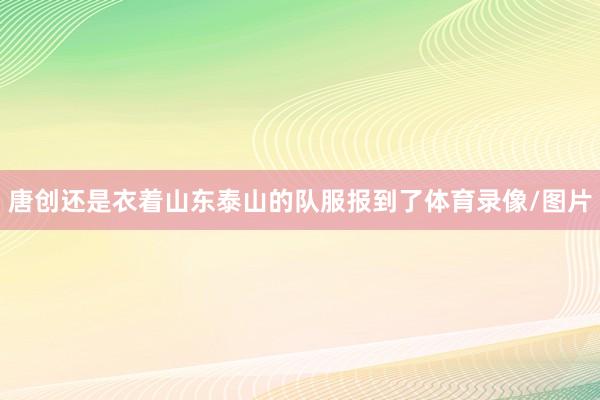 唐创还是衣着山东泰山的队服报到了体育录像/图片