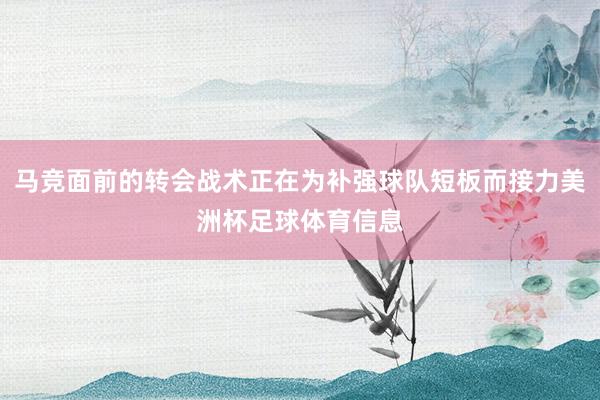 马竞面前的转会战术正在为补强球队短板而接力美洲杯足球体育信息