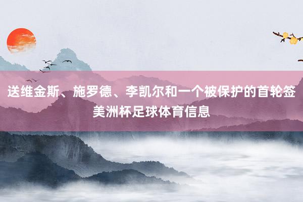 送维金斯、施罗德、李凯尔和一个被保护的首轮签美洲杯足球体育信息