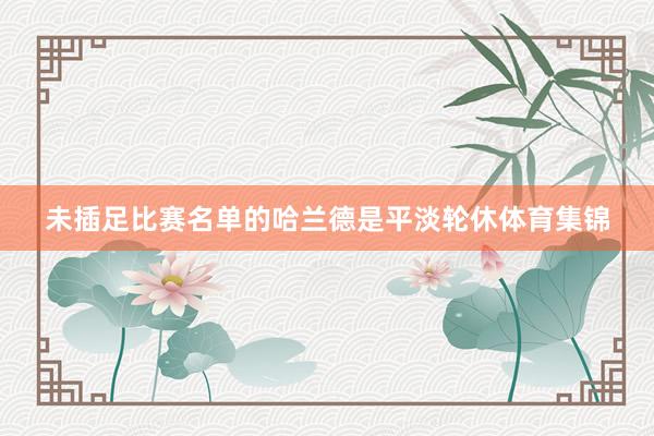 未插足比赛名单的哈兰德是平淡轮休体育集锦