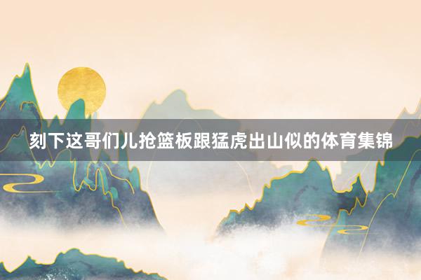 刻下这哥们儿抢篮板跟猛虎出山似的体育集锦