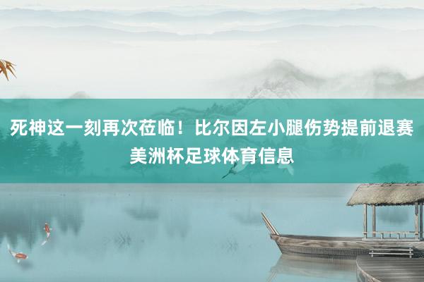 死神这一刻再次莅临！比尔因左小腿伤势提前退赛美洲杯足球体育信息