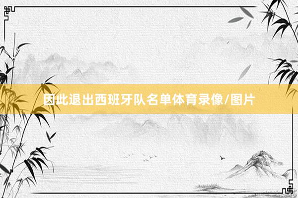 因此退出西班牙队名单体育录像/图片