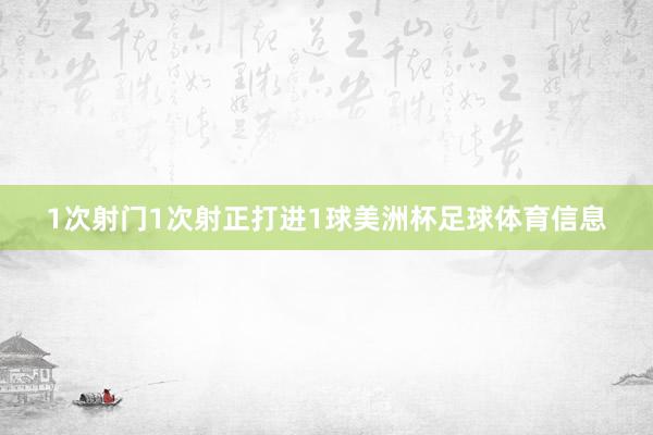 1次射门1次射正打进1球美洲杯足球体育信息
