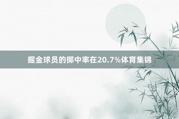 掘金球员的掷中率在20.7%体育集锦