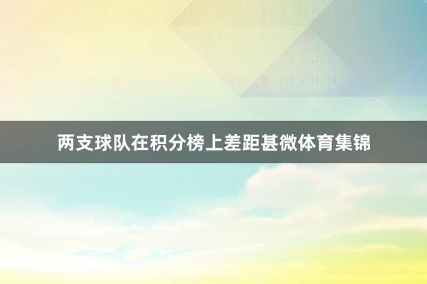 两支球队在积分榜上差距甚微体育集锦