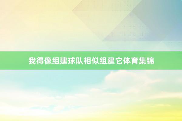 我得像组建球队相似组建它体育集锦