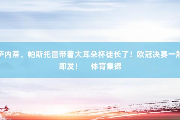 萨内蒂、帕斯托雷带着大耳朵杯徒长了！欧冠决赛一触即发！    体育集锦
