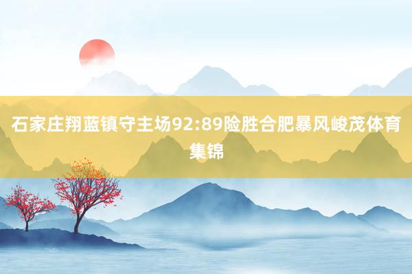 石家庄翔蓝镇守主场92:89险胜合肥暴风峻茂体育集锦