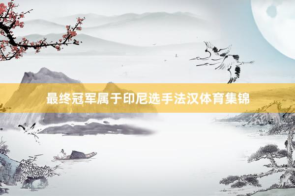 最终冠军属于印尼选手法汉体育集锦