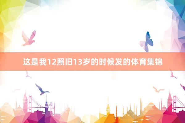 这是我12照旧13岁的时候发的体育集锦
