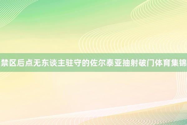 禁区后点无东谈主驻守的佐尔泰亚抽射破门体育集锦