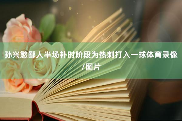 孙兴慜鄙人半场补时阶段为热刺打入一球体育录像/图片
