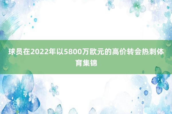 球员在2022年以5800万欧元的高价转会热刺体育集锦