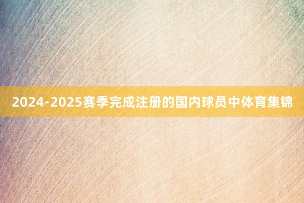 2024-2025赛季完成注册的国内球员中体育集锦