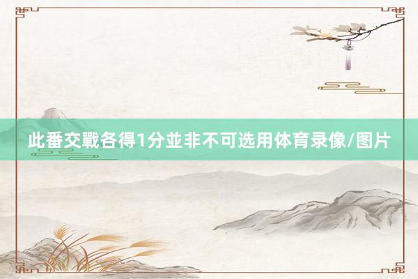 此番交戰各得1分並非不可选用体育录像/图片