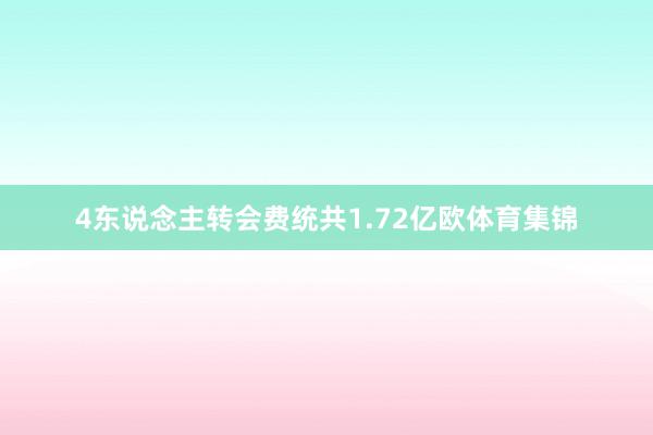 4东说念主转会费统共1.72亿欧体育集锦