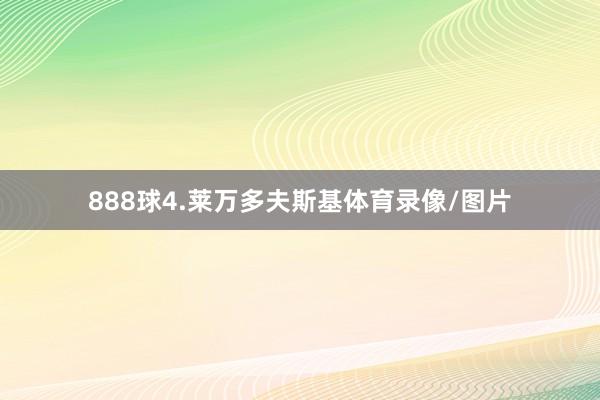 888球4.莱万多夫斯基体育录像/图片